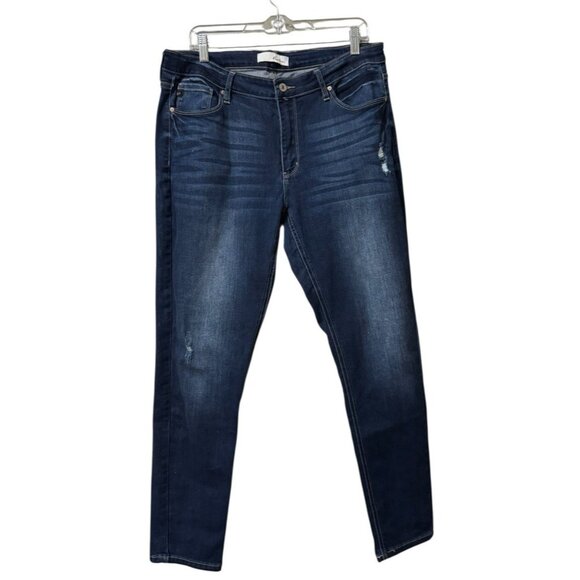 KanCan Women's Distressed Jeans Size XL Stretch Cotton Blend Preppy Modern - Picture 1 of 12